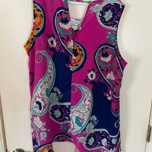 Vibrant Paisley Sleeveless Top